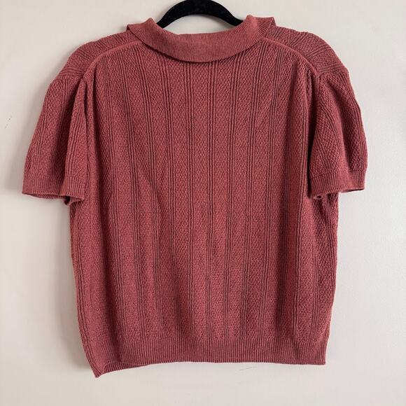 Miles Leon Linen Cotton Short Sleeve Fabien Knit Polo Made In Italy Medium $365 - Picture 5 of 5